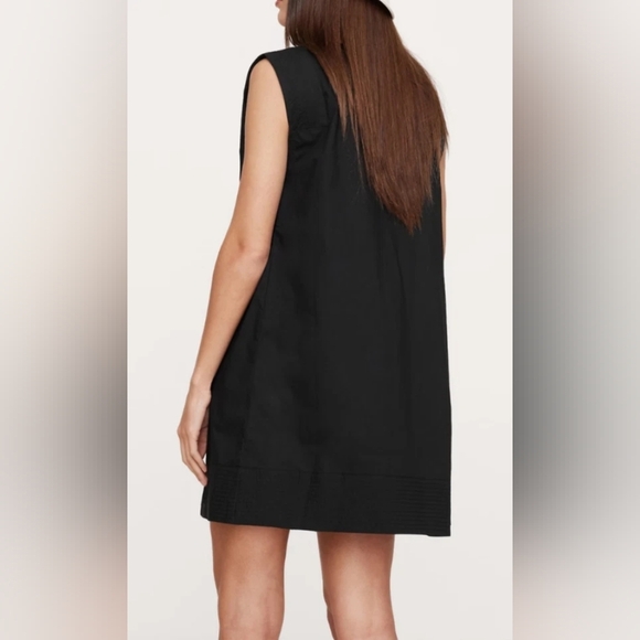NWT Banana Republic Poplin Cinch-Waist Mini Dress, Color Black Size XXS - Picture 2 of 16